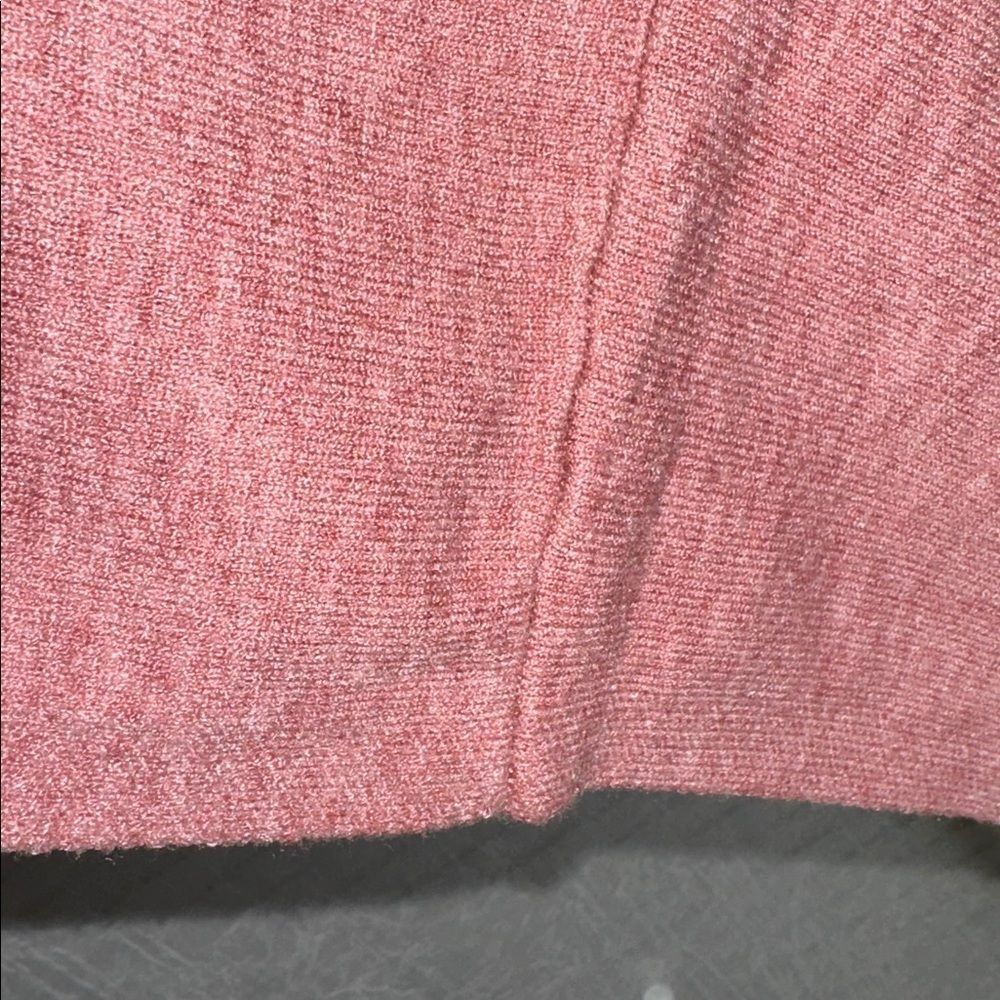 Vila Milano 1X Heather Pink Rose Bouquet V-Neck Dolman Sleeve Fine Knit Sweater - Picture 8 of 11